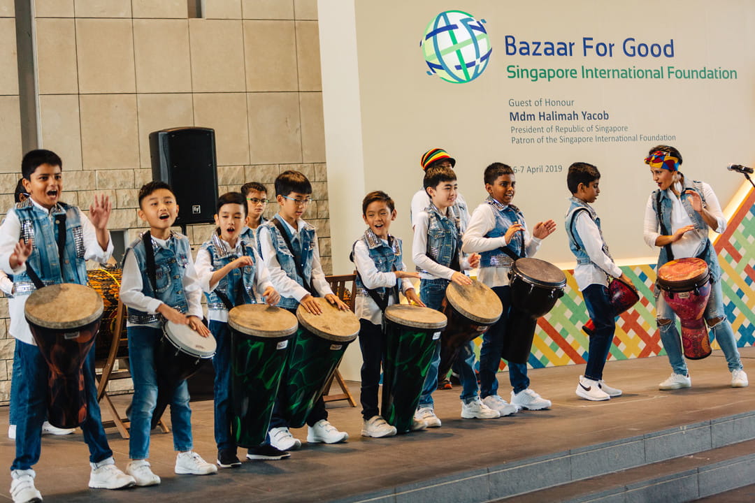 The Bazaar also featured music performances by inclusive ensembles, including these group of performers comprising children of mixed abilities from Drum Prodigy Singapore
