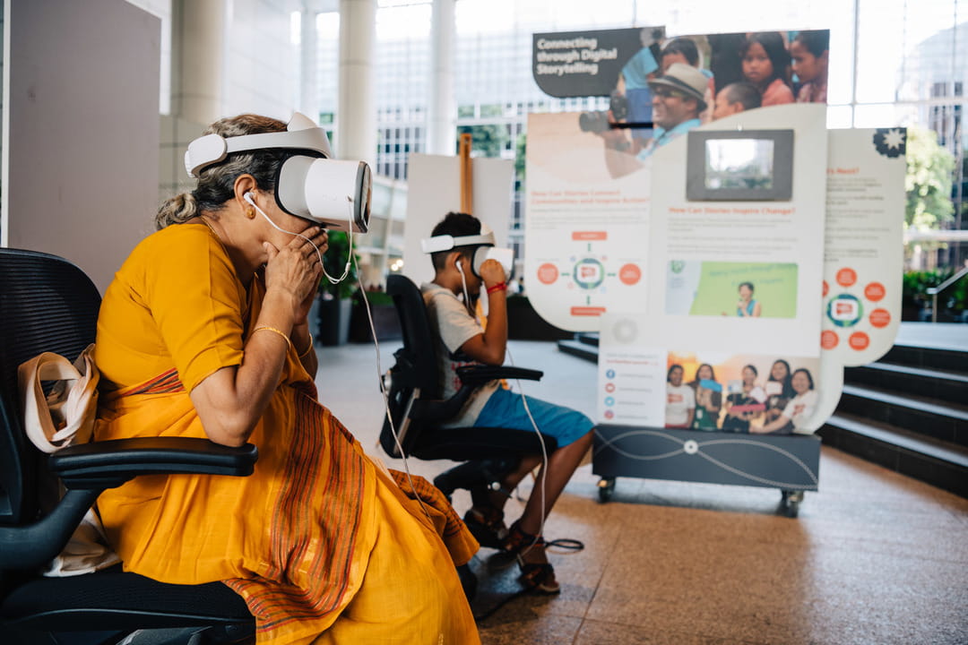 Visitors to the Bazaar were also able to participate in an immersive Virtual Reality experience into the world of those differently abled conducted by Our Better World, the SIF’s digital storytelling platform