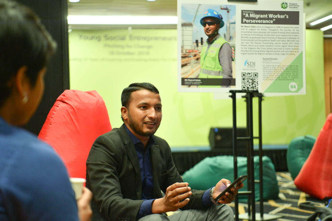 Nazrul Islam, a Bangladeshi migrant worker and community leader with YSE 2014 alumnus SDI Academy, tells his story of how he overcame various obstacles to receive a bachelor’s degree, a gold medal in the Pearson Outstanding Learner Award, became a marathon runner, blood donor and volunteer English teacher