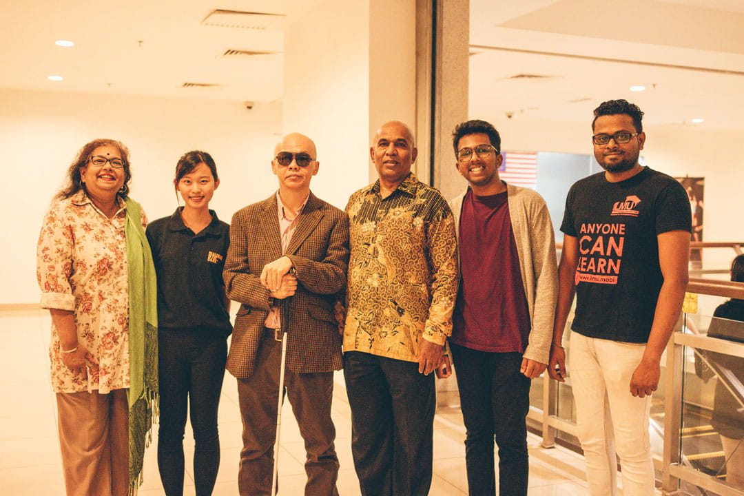 Mr Stevens Chan, Founder of Dialogue In The Dark Malaysia, (third from left) shared his hopes that the show Concert in the Dark - a live musical performance that takes place in complete darkness - will promote greater awareness, empathy and action for those with visual impairment